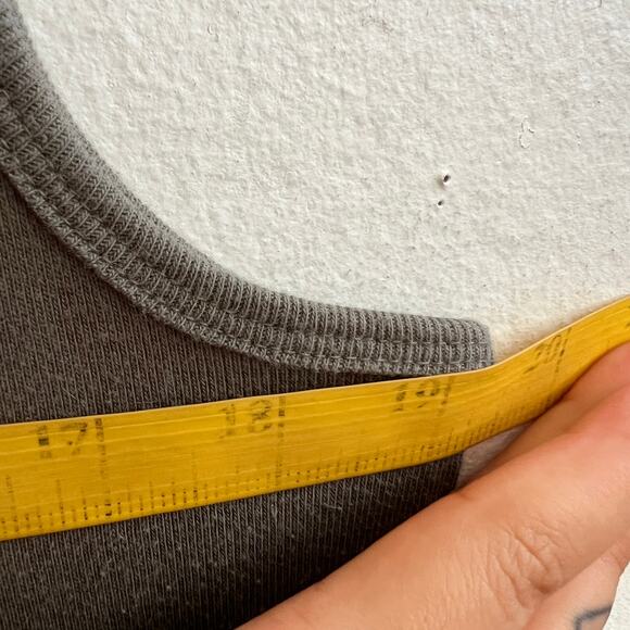 Vintage Olive Green Mesh Overlay Tank Top Y2K 2000s Indie Sleaze Grunge Large - Picture 7 of 7